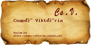 Csapó Viktória névjegykártya